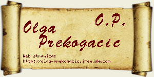 Olga Prekogačić vizit kartica